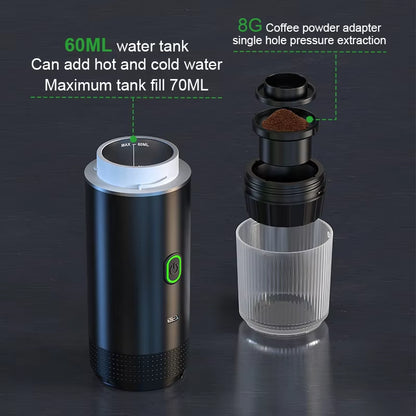 Wireless Electric Portable Espresso Coffee Machine.